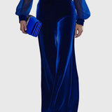 Sabrina | Bársony overál sifon ujjakkal