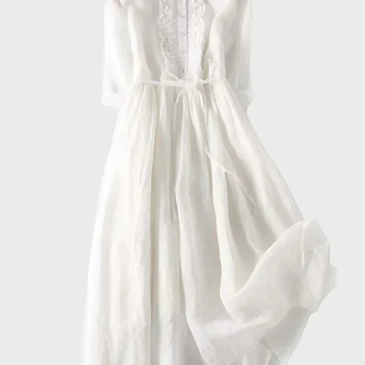 Naomi | Lágy zöld elegáns hosszú ruha