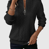 Amalie | Kötött elegáns cipzárral pulóver