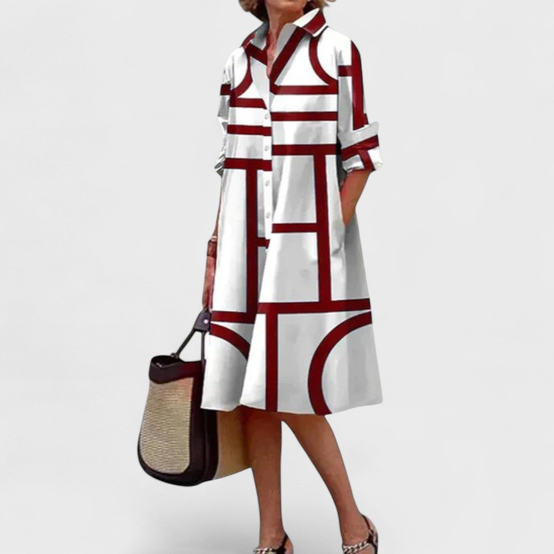 Stella | Geometrikus stilusos mintás ruha