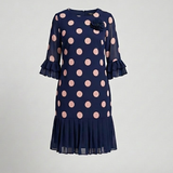 Palerine | Pliszírozott pöttyös ruha