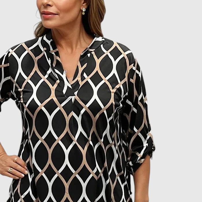 Noor | Elegáns mintas bluz grafika